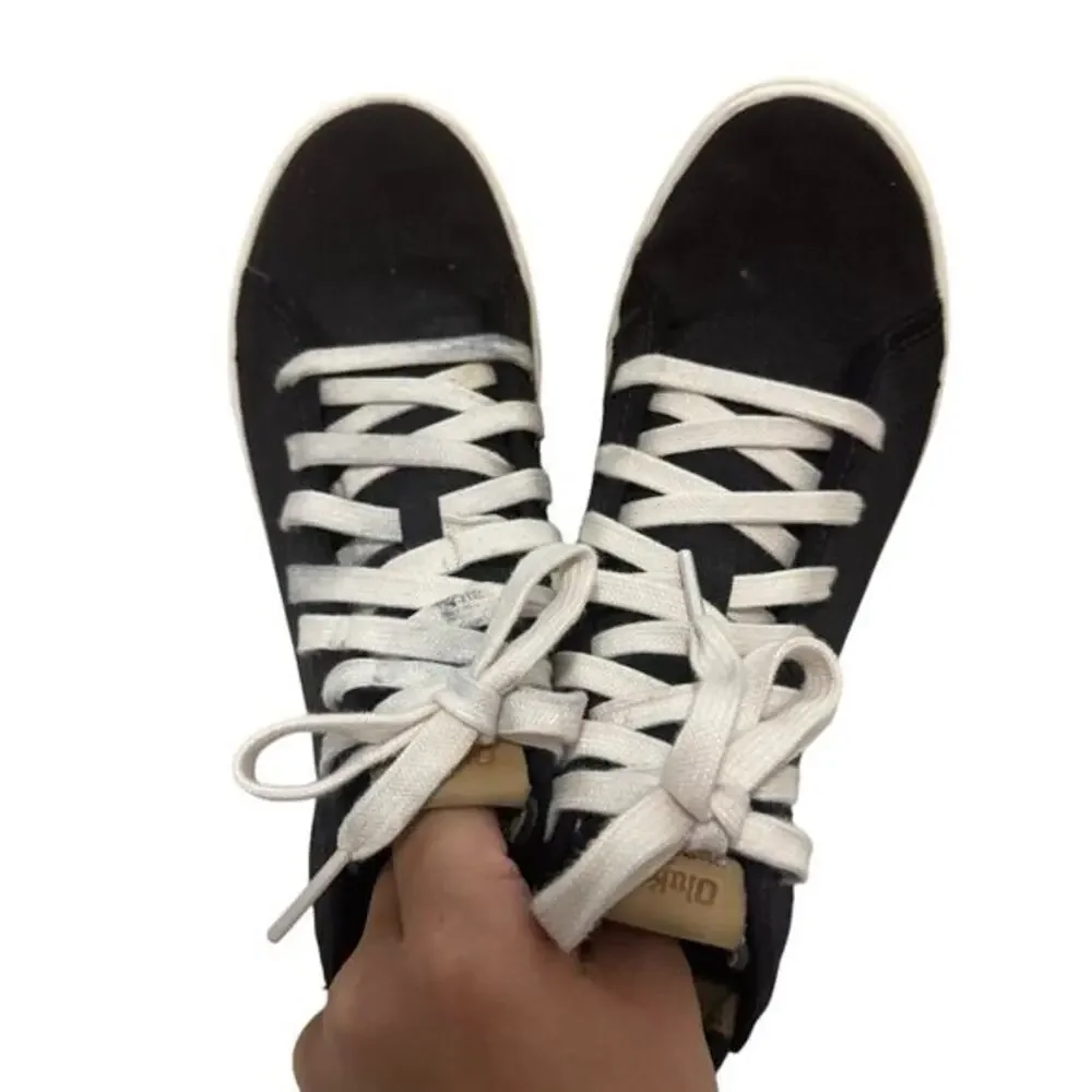 Olukai‎ Pehuea Black Canvas Hi-Top Sneakers Women's 6 Casual Fashion Shoes
